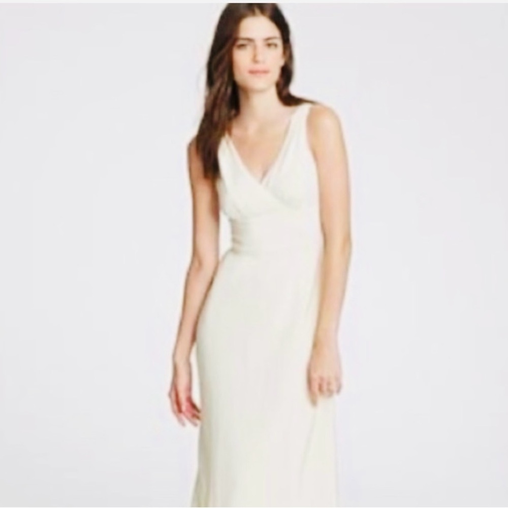 Jcrew Elegant Cream Sleeveless Dress